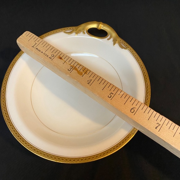 *Haviland France Limoges one handle shallow bowl gold guild detail  6.25”antique - Picture 7 of 8